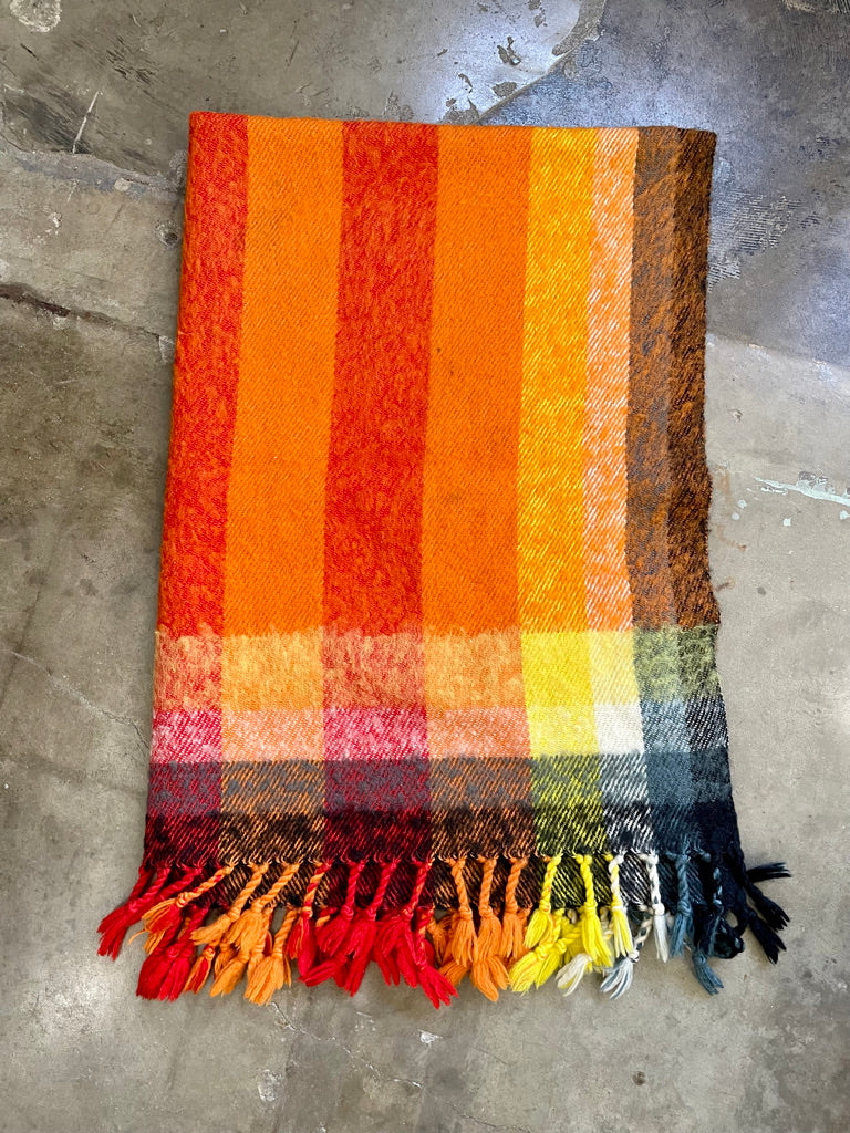 Vintage Mohair & Wool Blanket