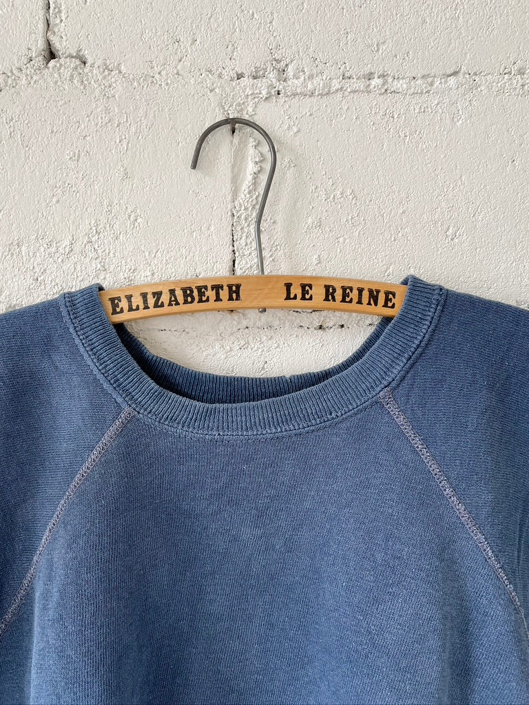 Vintage Blue Short Sleeve Sweatshirt