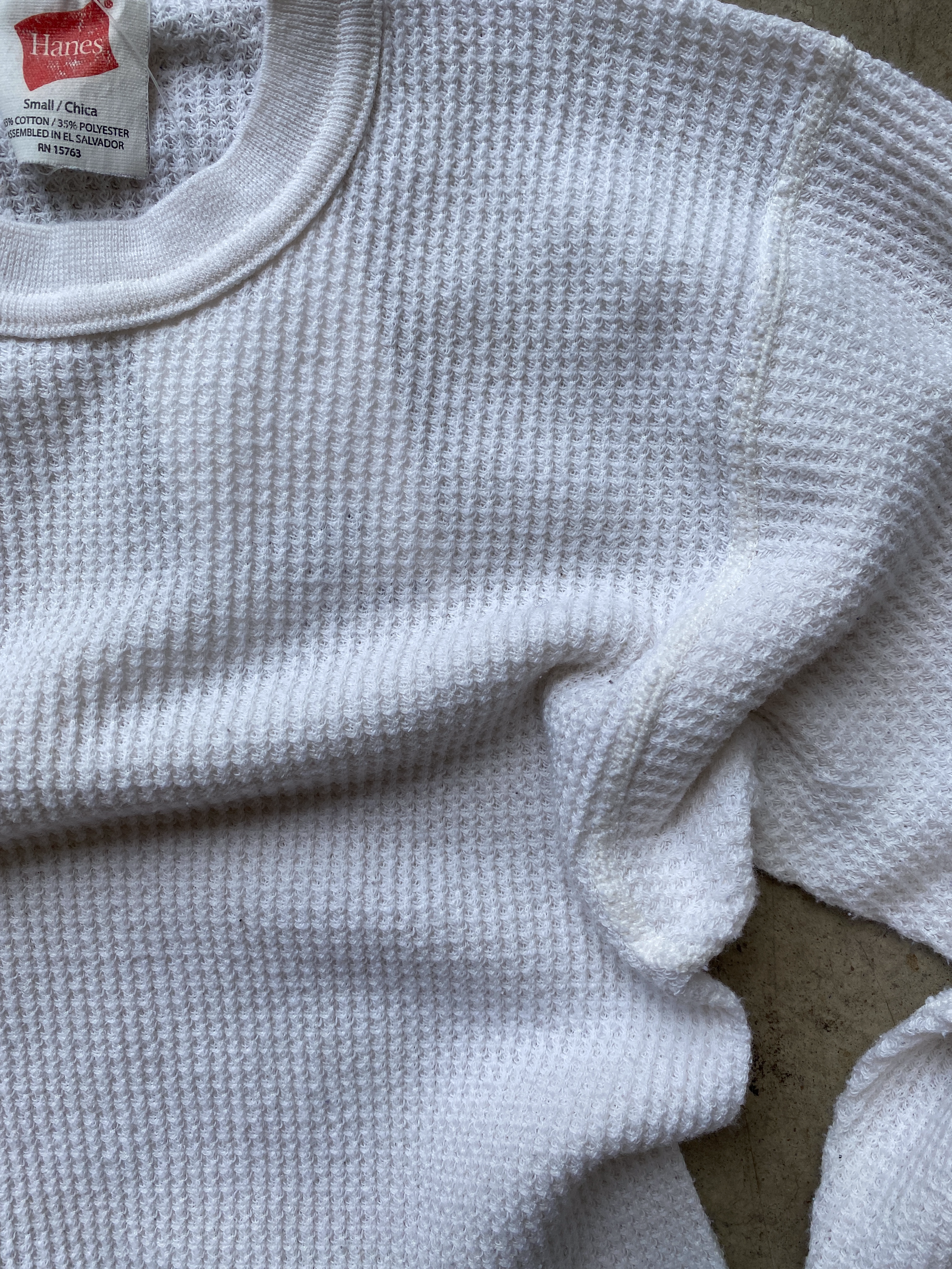 White Hanes Thermal