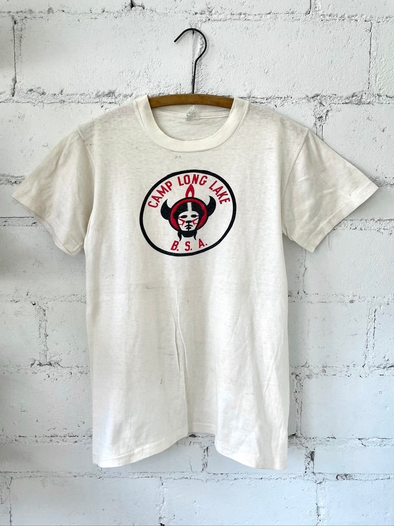 Vintage Boy Scouts of America "Camp Long Lake" Graphic Tee