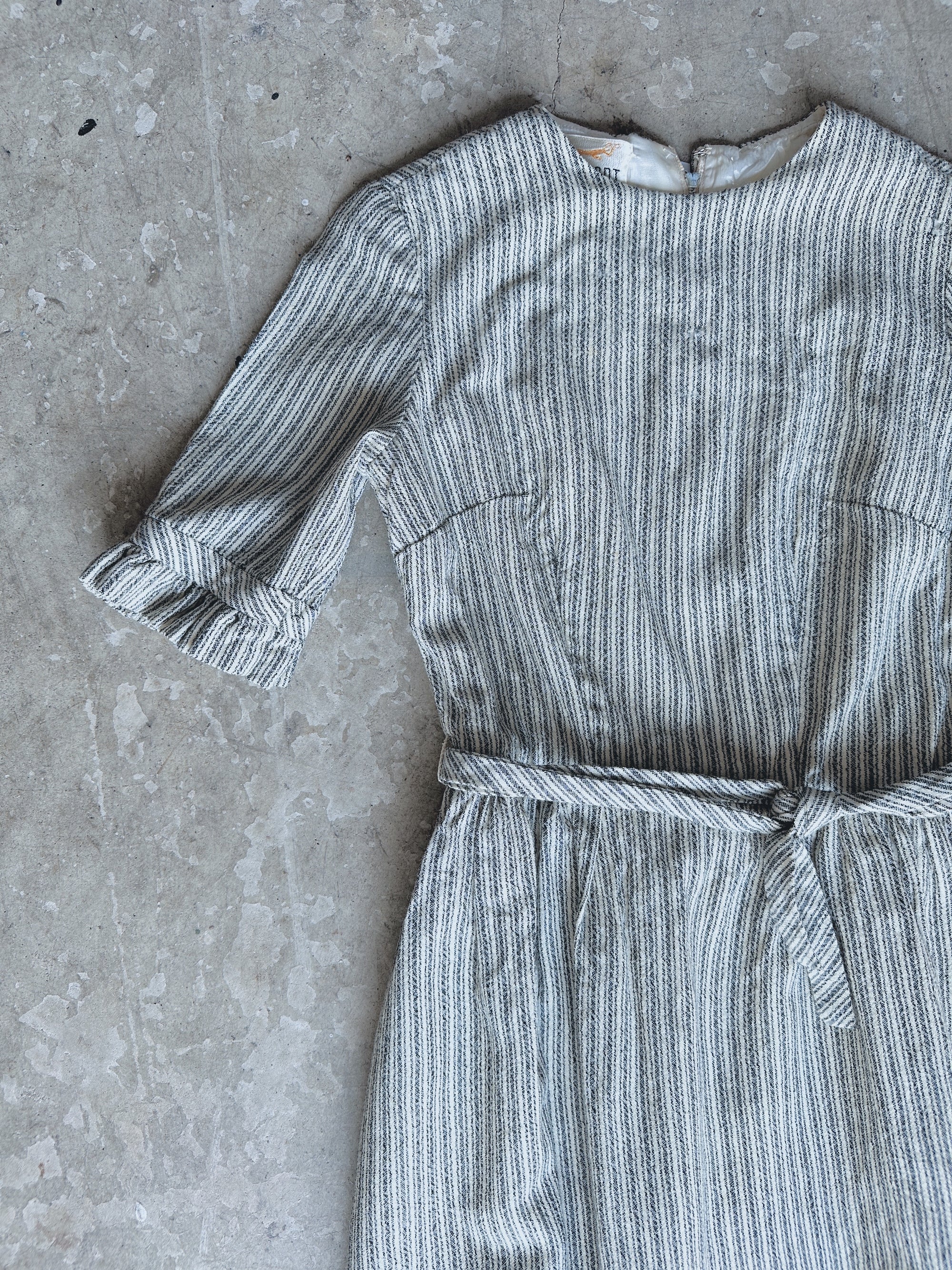 1960s Engineer Striped Dress