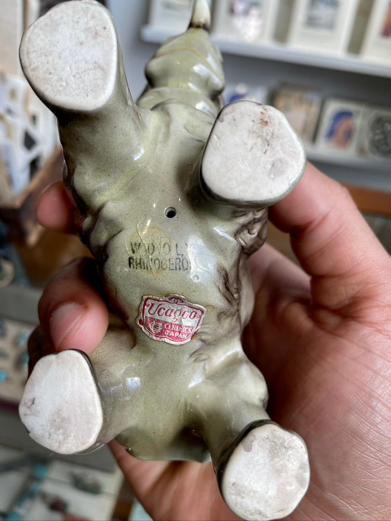 Vintage Ceramic Wooly Rhinoceros