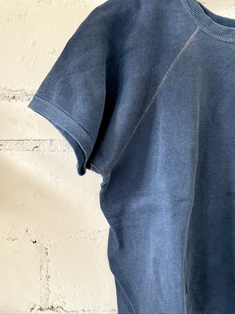 Vintage Blue Short Sleeve Sweatshirt