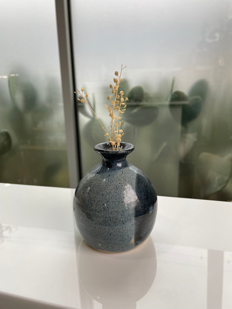 Vintage Blue Handmade Small Vase