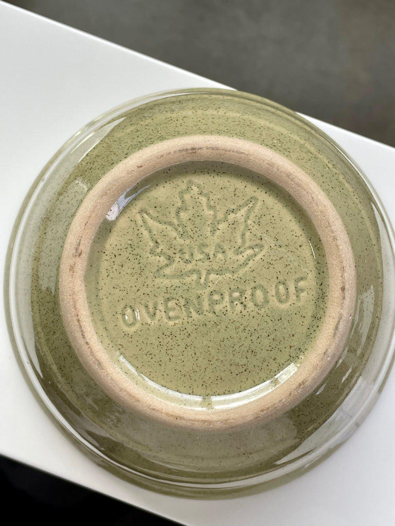 Green Speckled Ovenproof Bowl