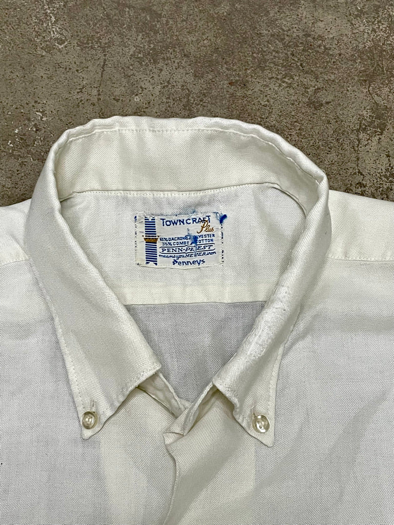 Vintage Towncraft Plus White Short Sleeve Shirt