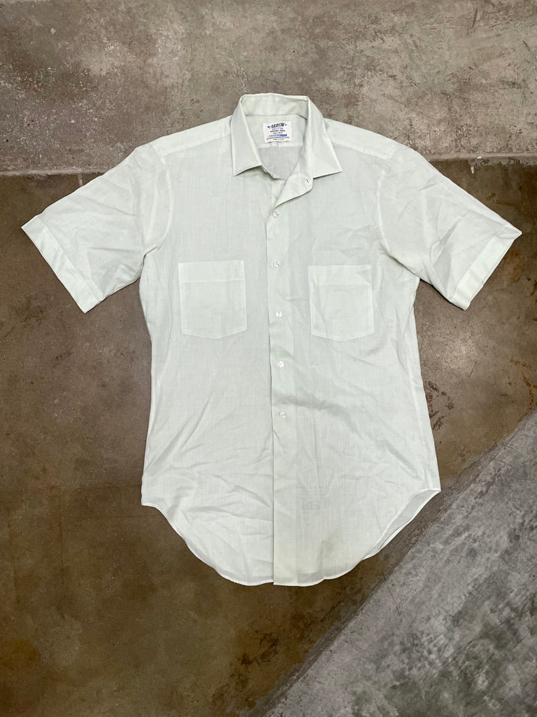 Vintage Light Green Arrow Short Sleeve Shirt