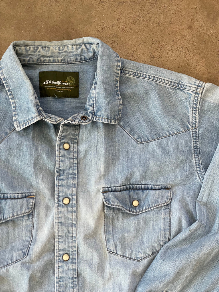 Vintage Denim Eddie Bauer Button Up