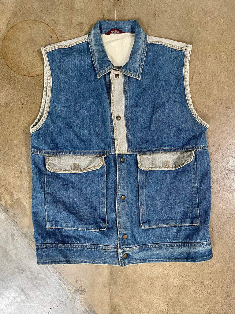 Vintage Graffiti Denim Vest