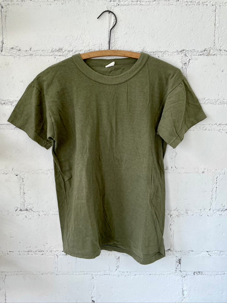 Vintage Green Military Basic Tee