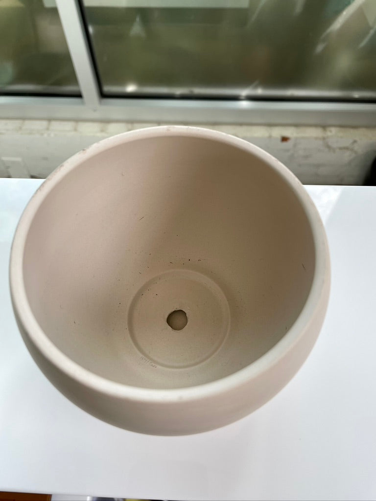 Round Beige Planter