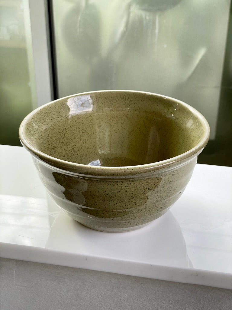 Green Speckled Ovenproof Bowl