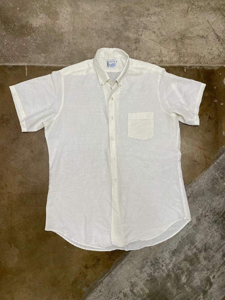 Vintage Towncraft Plus White Short Sleeve Shirt