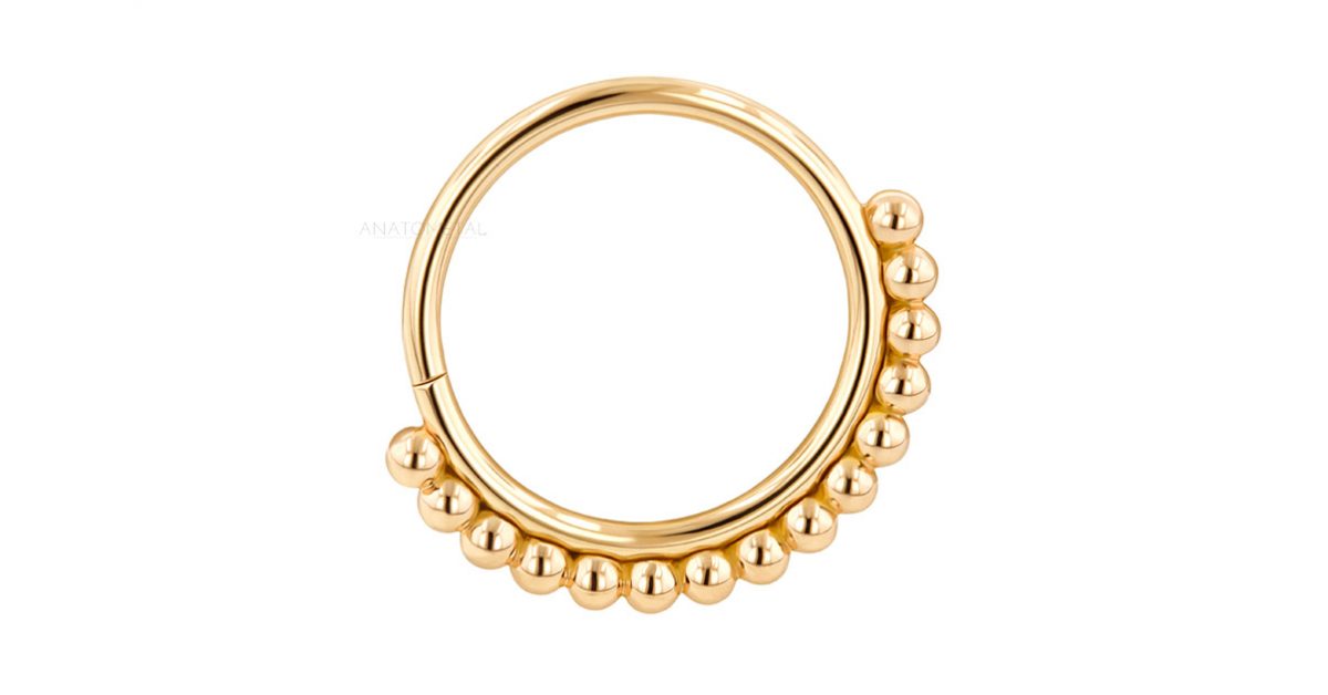 Anatometal 18k Vaughn Gold Seamless Ring 16ga