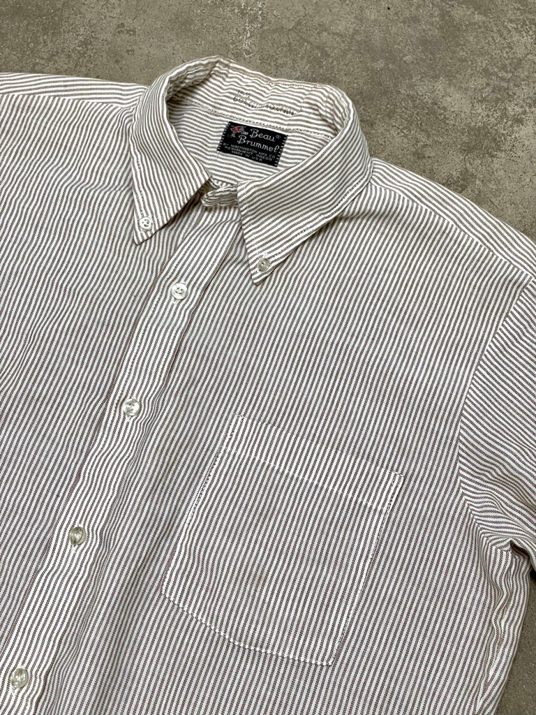 Vintage Beau Brummel Striped Short Sleeve Shirt
