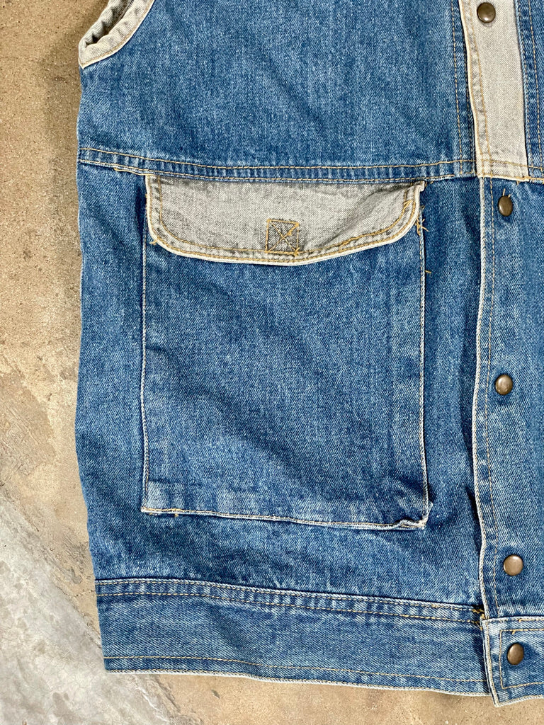 Vintage Graffiti Denim Vest