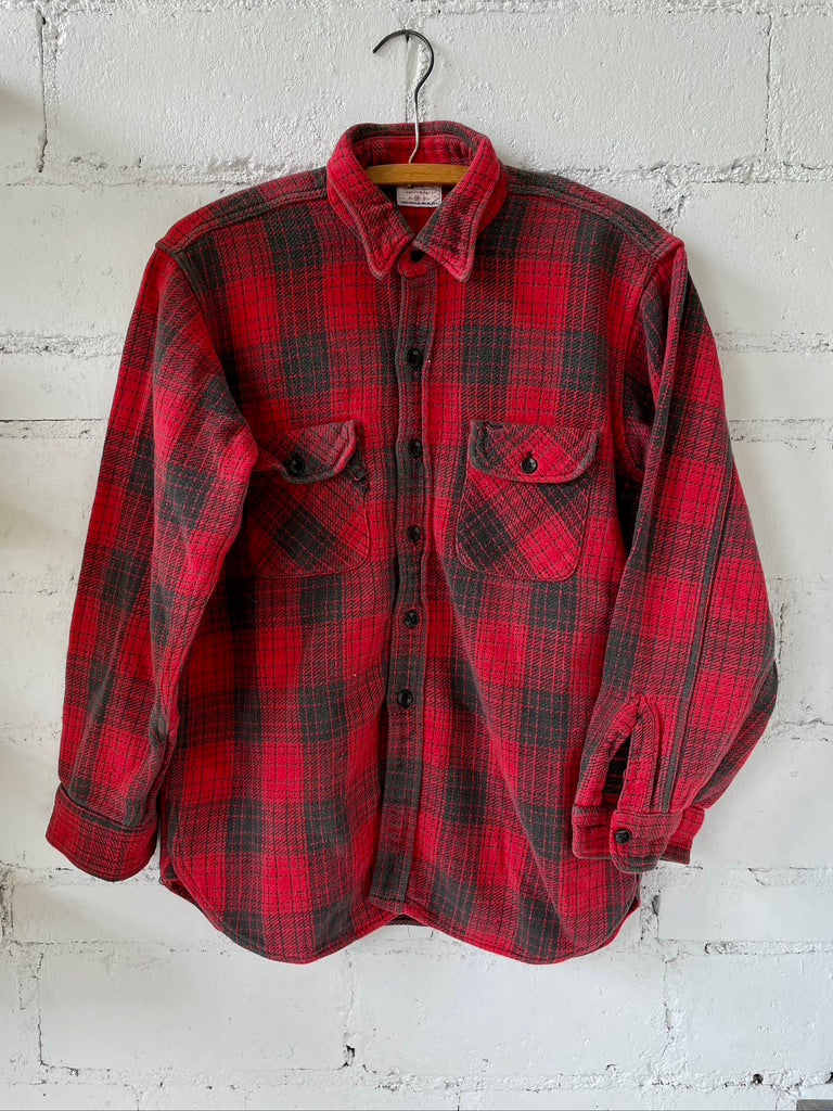 Vintage Sears Red & Grey Flannel