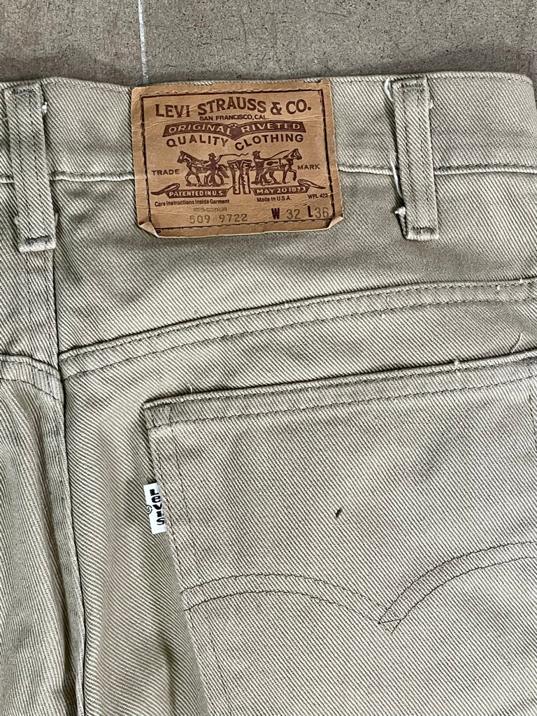 Vintage Levi's 509 Khaki-Colored Denim