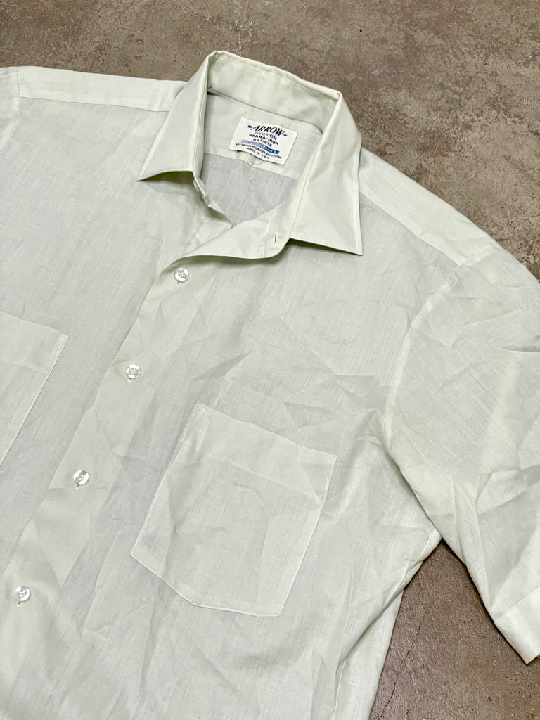 Vintage Light Green Arrow Short Sleeve Shirt
