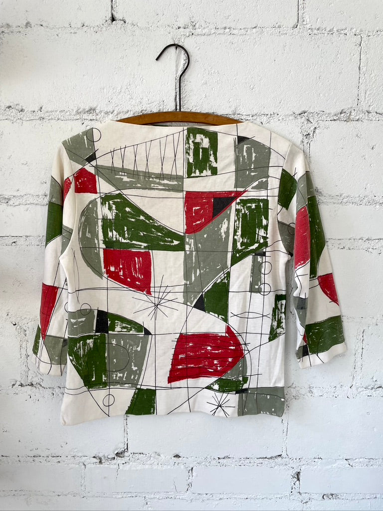 Vintage Printed Boatneck Tee