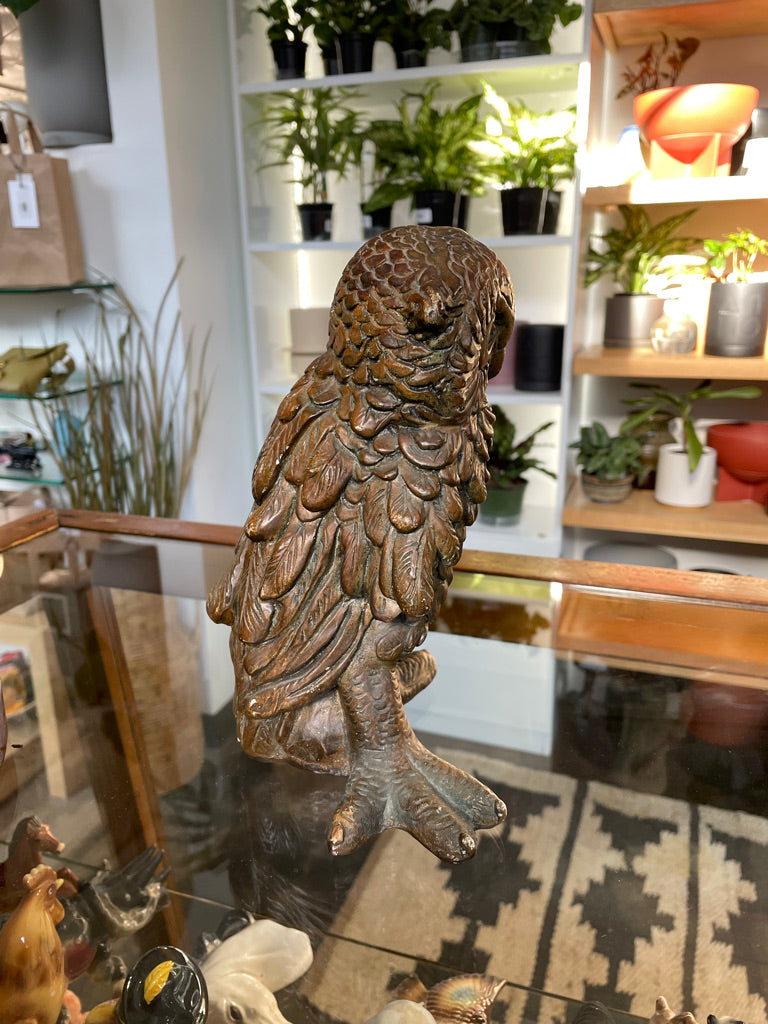 Vintage Large Wooden Owl