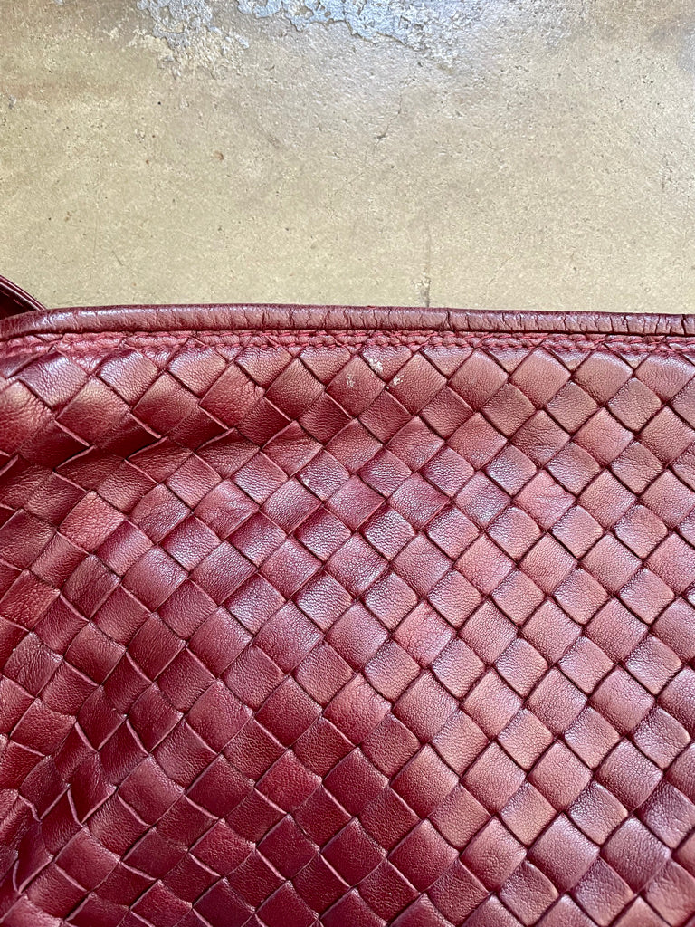 Vintage Bottega Veneta Maroon Purse