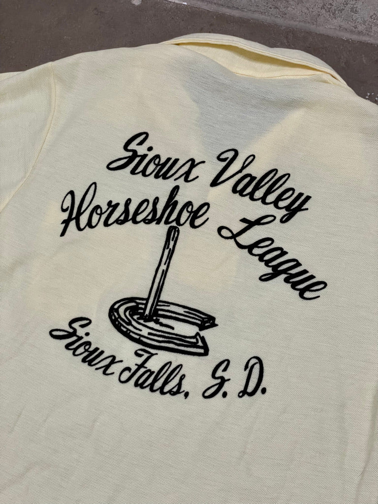 Vintage "Sioux Valley Horseshoe League" Yellow Polo