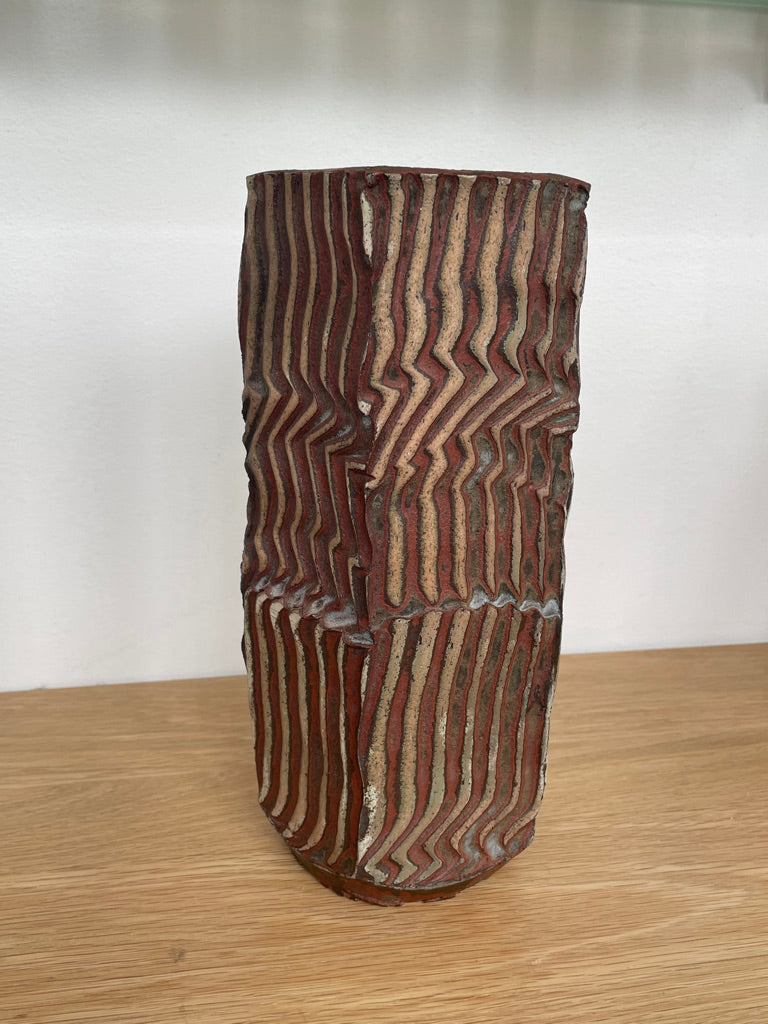Vintage Raku Ceramic Vase