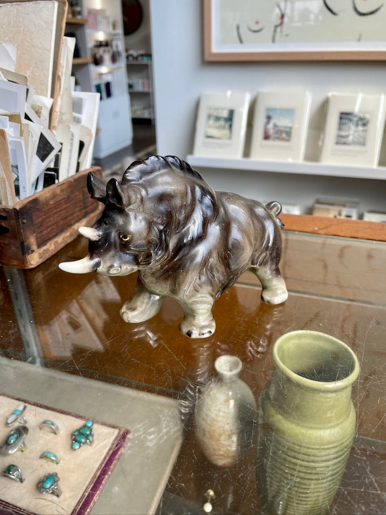 Vintage Ceramic Wooly Rhinoceros