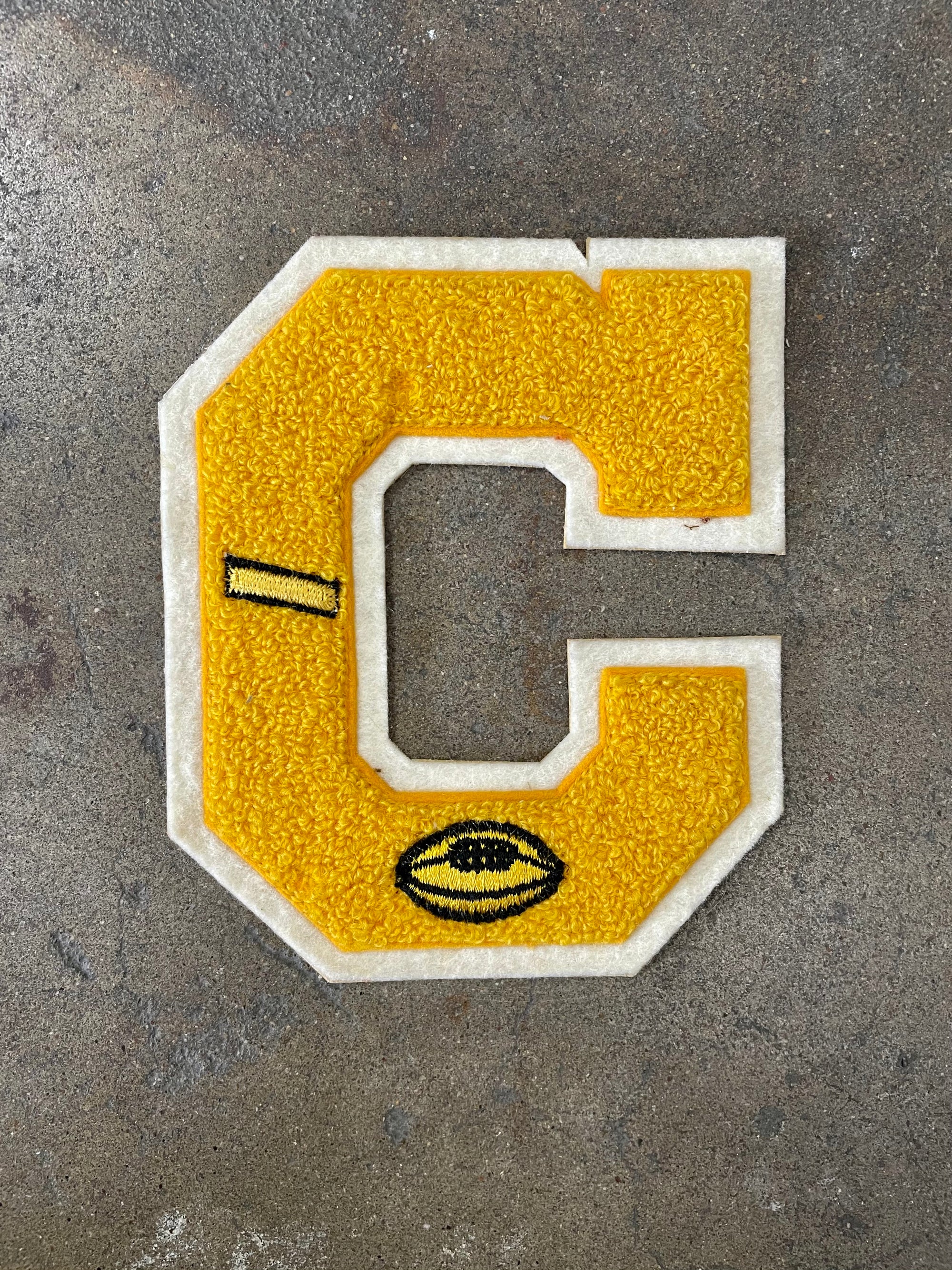 Vintage Letter "C" Football Varsity Patch