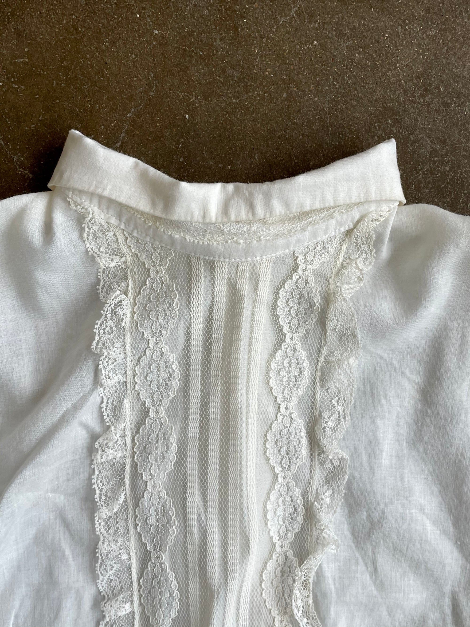 Vintage Long Sleeve Blouse With Lace Details
