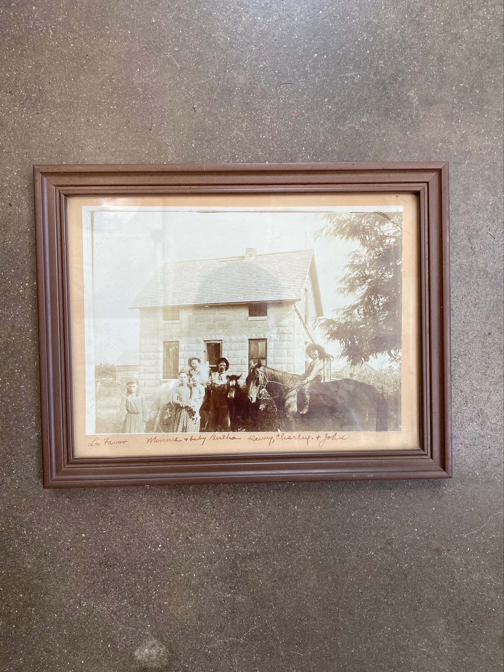 Vintage Framed Family Photo
