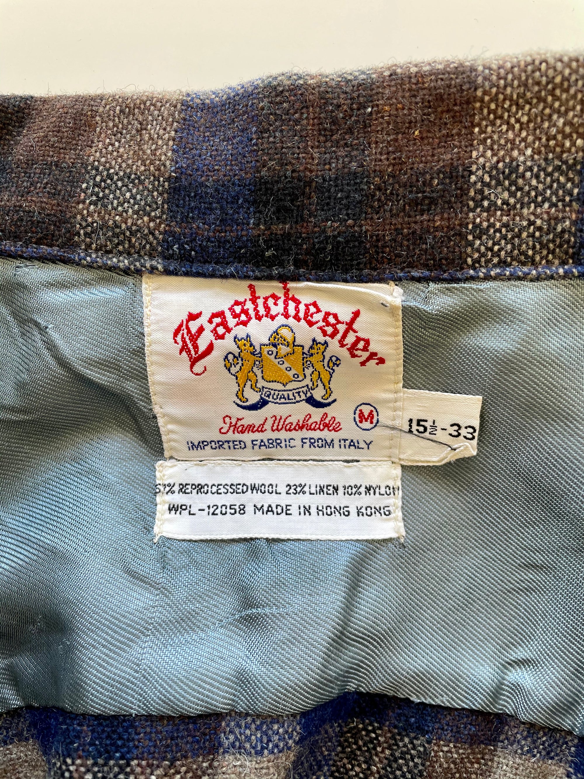 Vintage Eastchester Brown & Blue Flannel