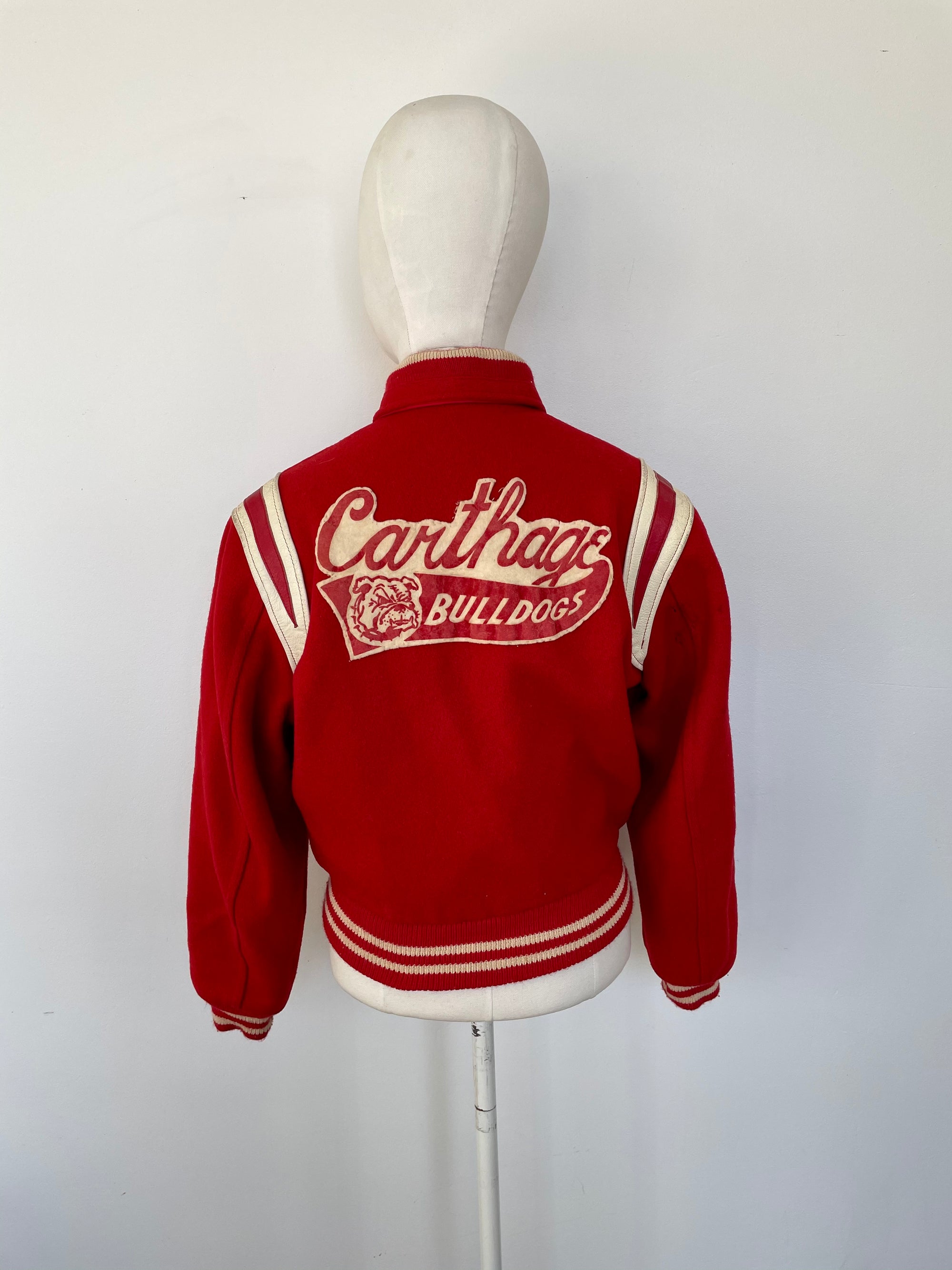 Vintage "Carthage Bulldogs" Letterman Jacket