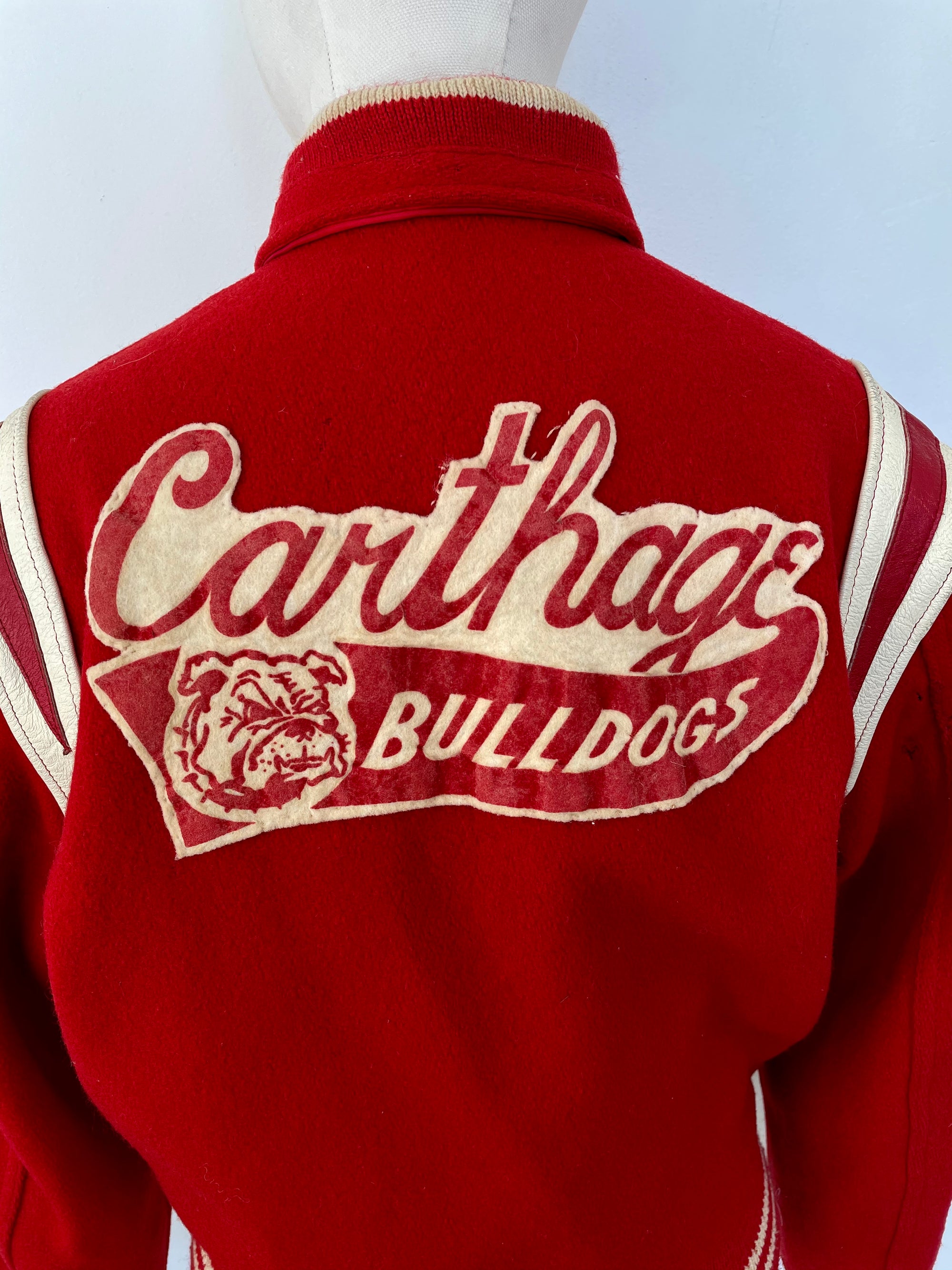 Vintage "Carthage Bulldogs" Letterman Jacket