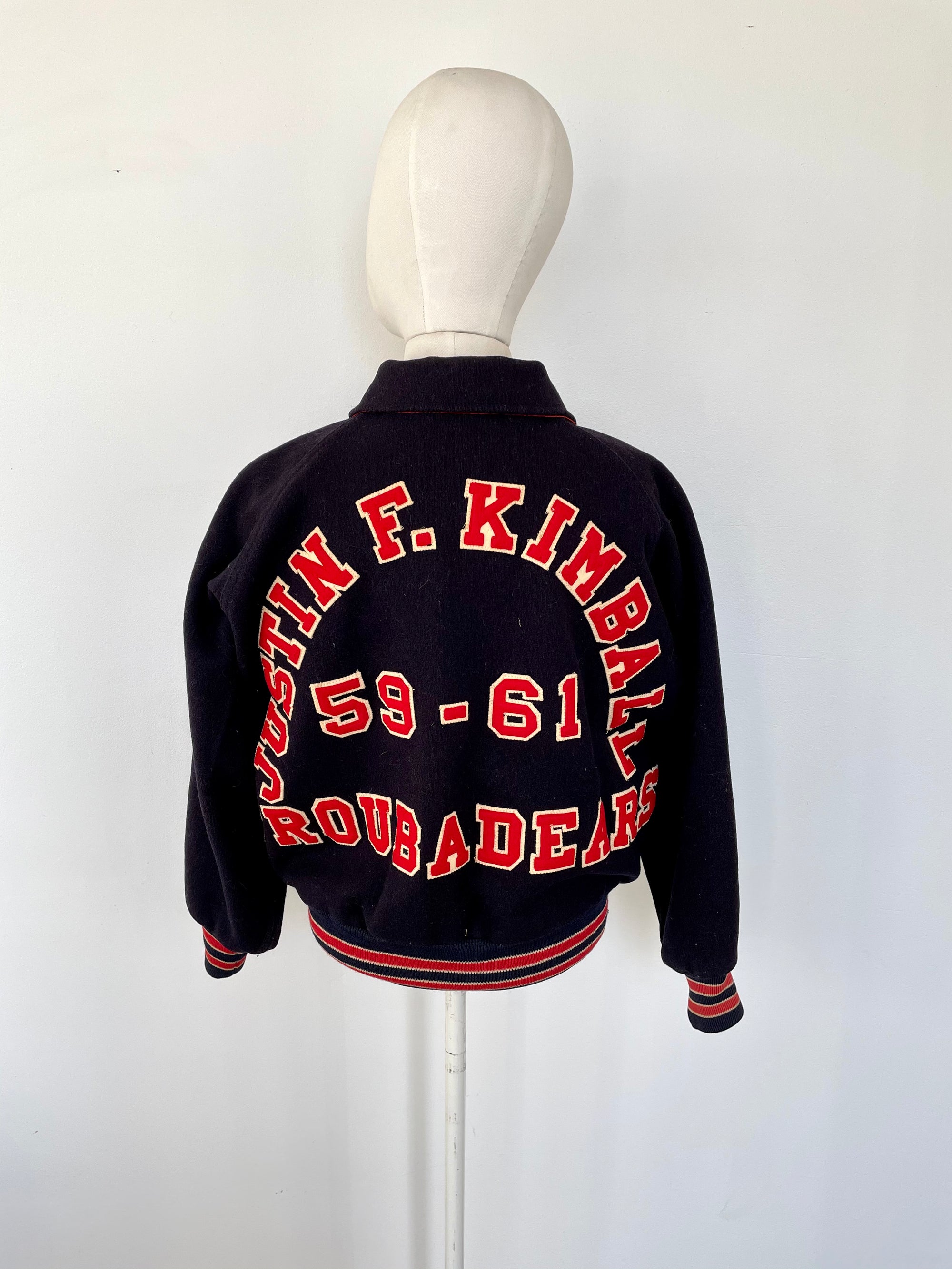 60's "Justin F. Kimball" Letterman Jacket