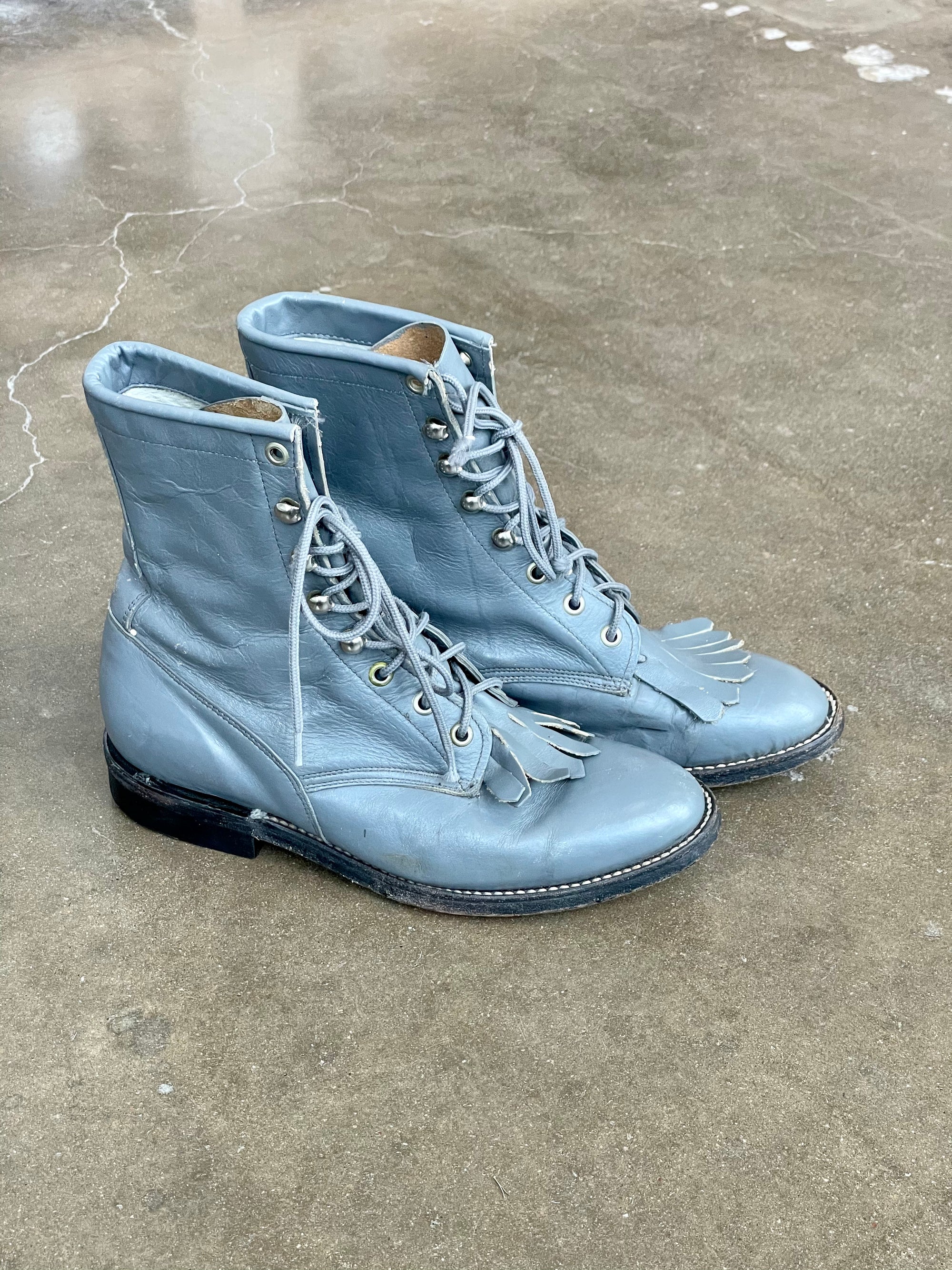 Vintage Grey Cowtown Boots