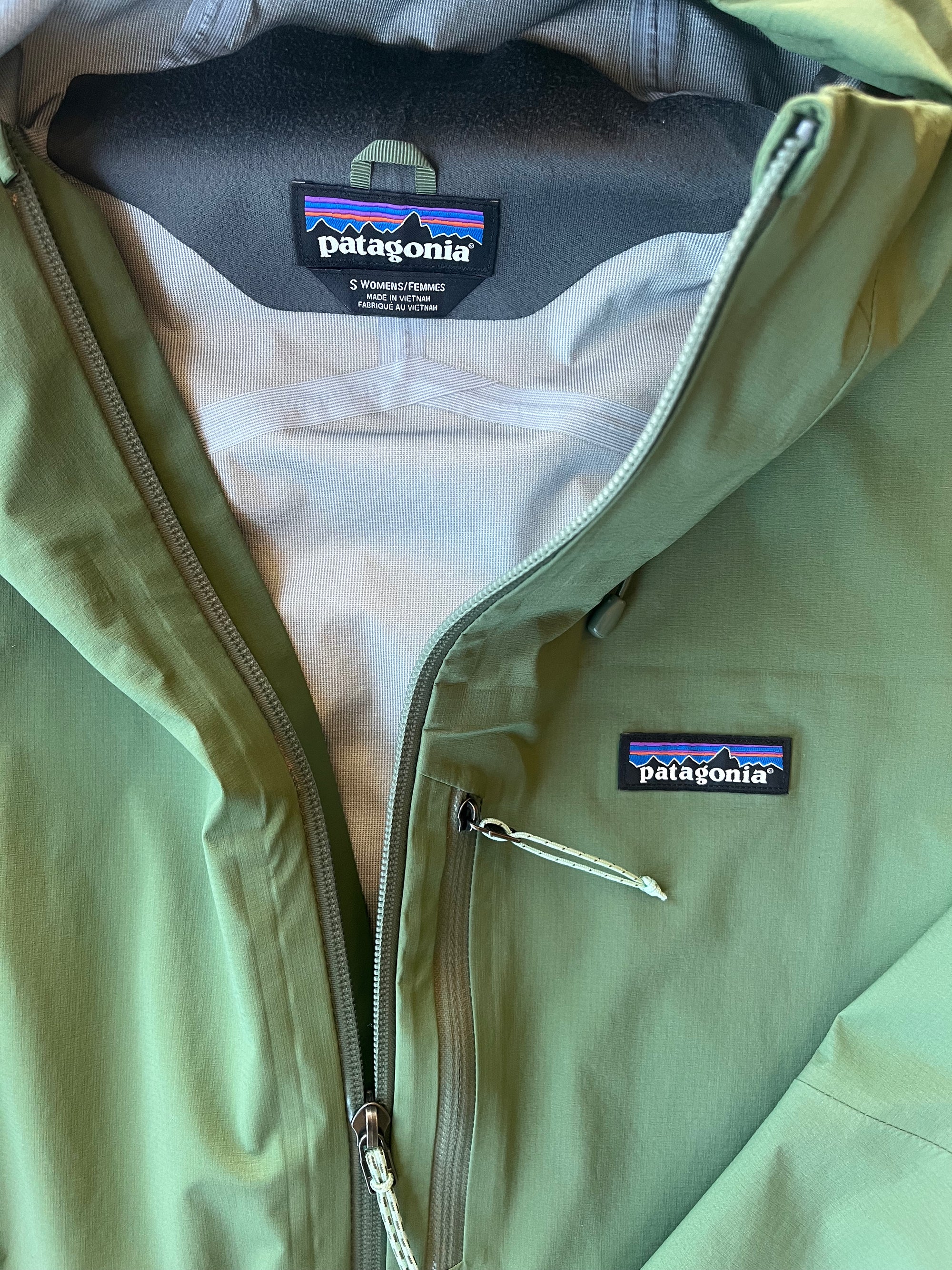 Green Patagonia Rain Jacket
