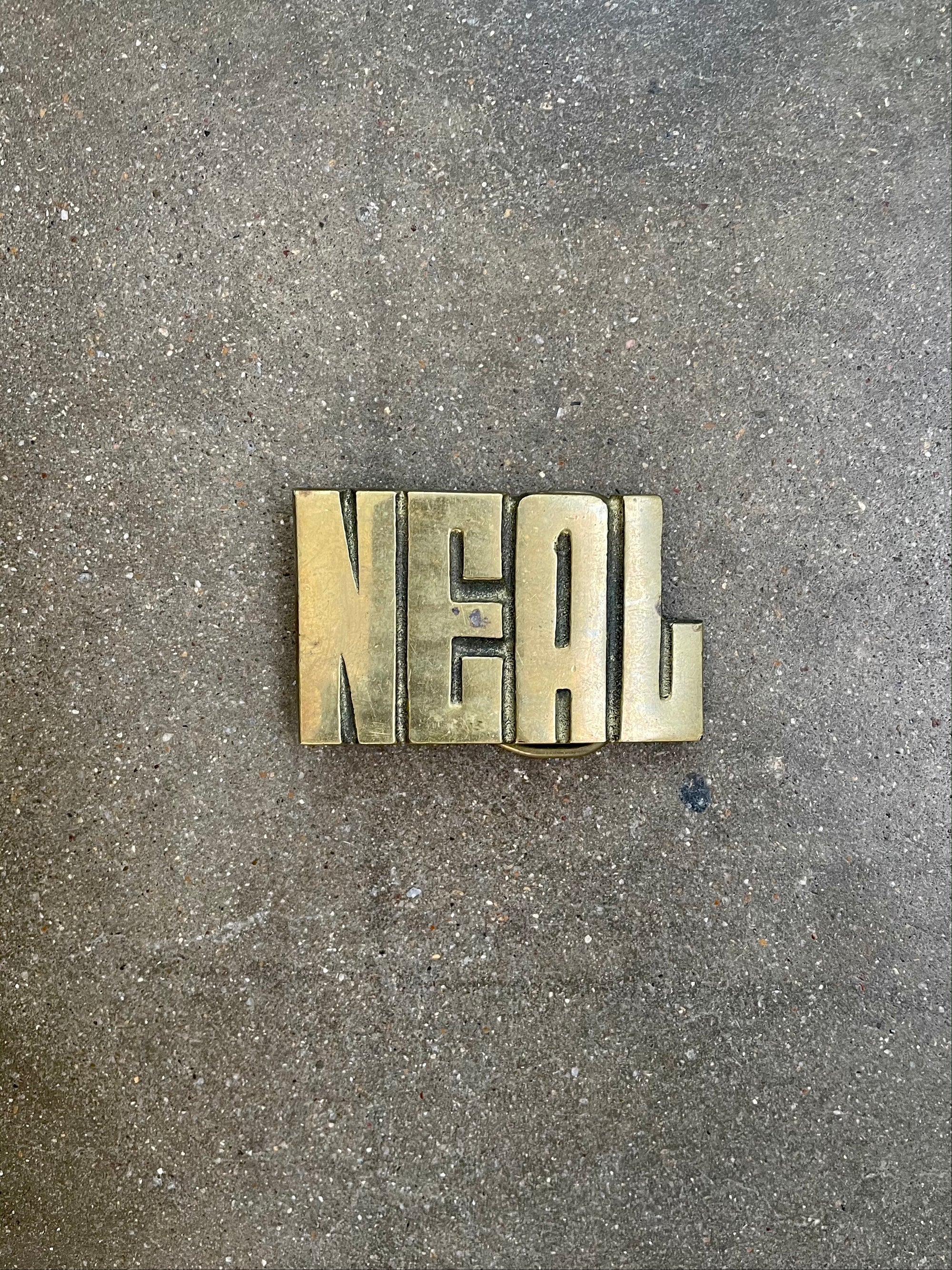 Vintage Brass "Neal" Belt Buckle