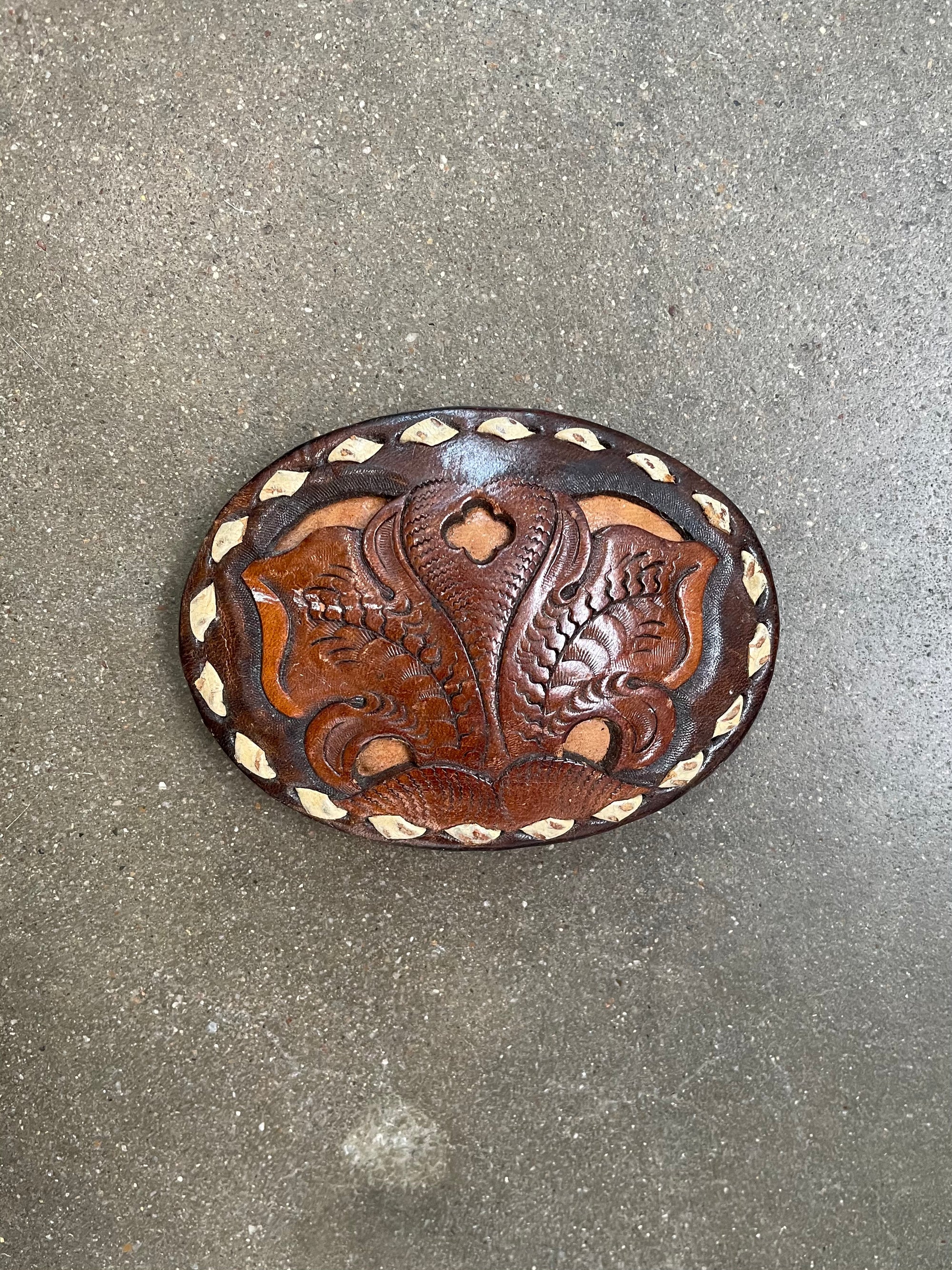 Vintage Leather Belt Buckle