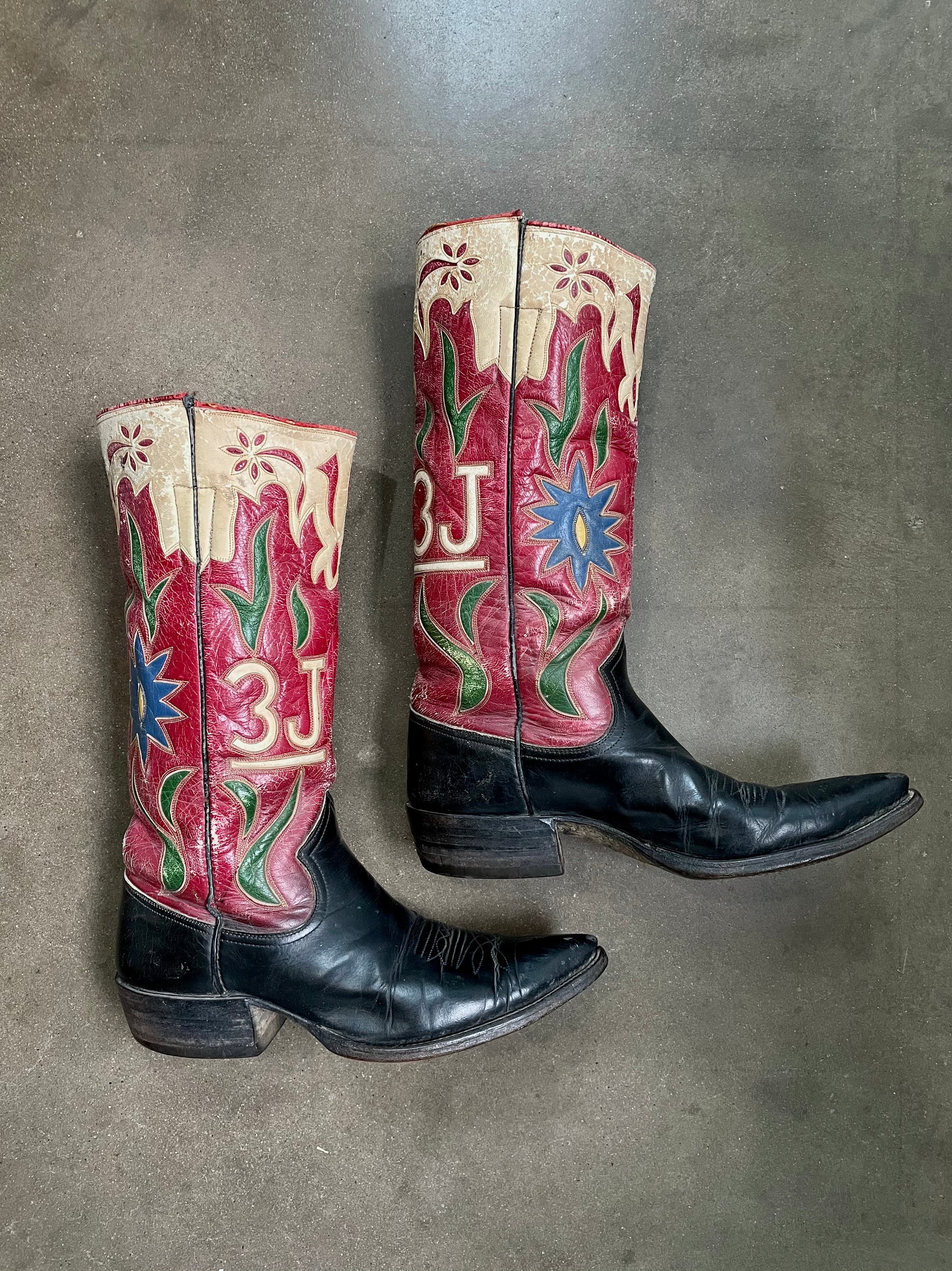 Vintage Nocana Boots With Floral Design