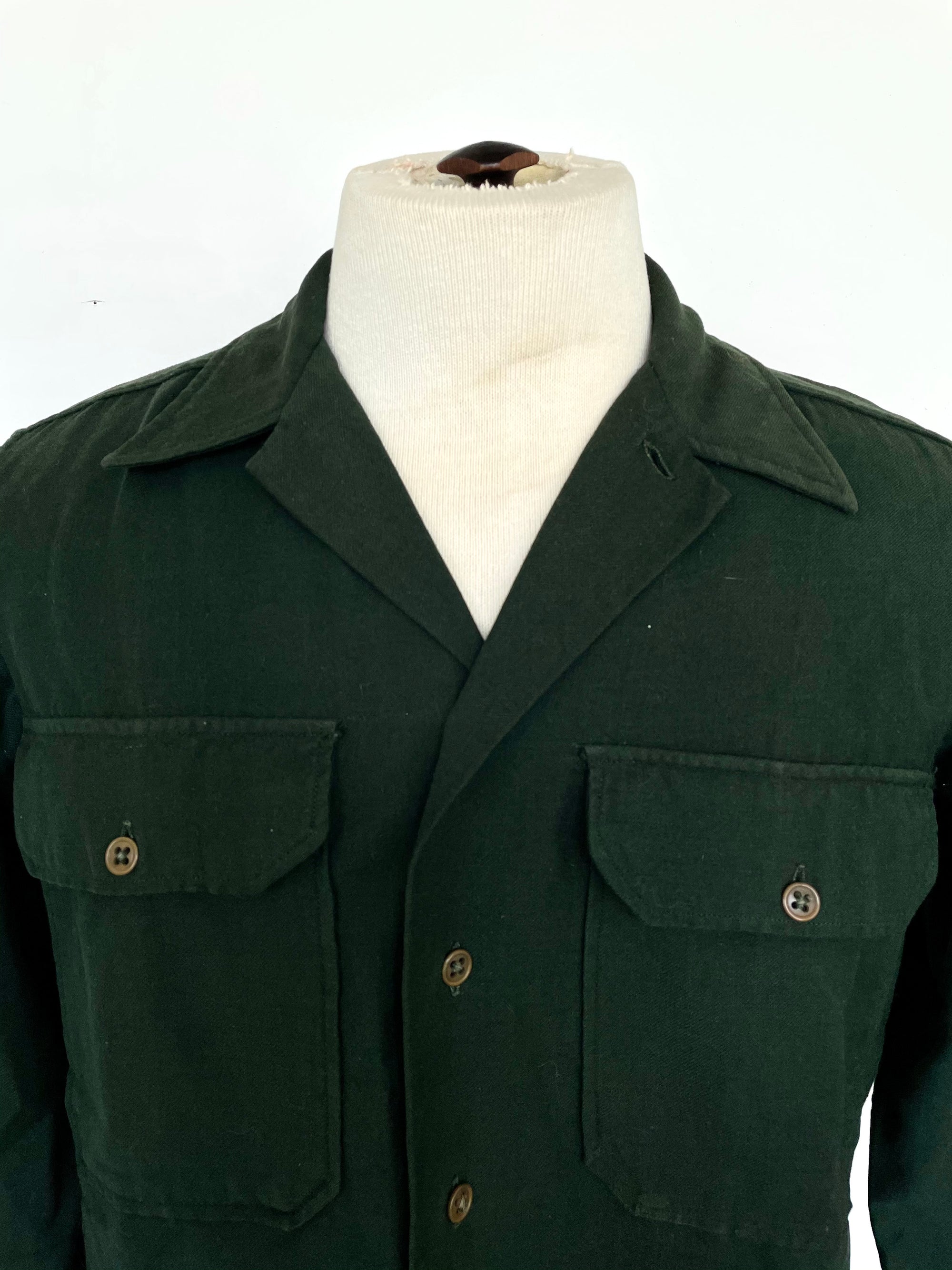 Vintage Long Sleeve Wool Button Up