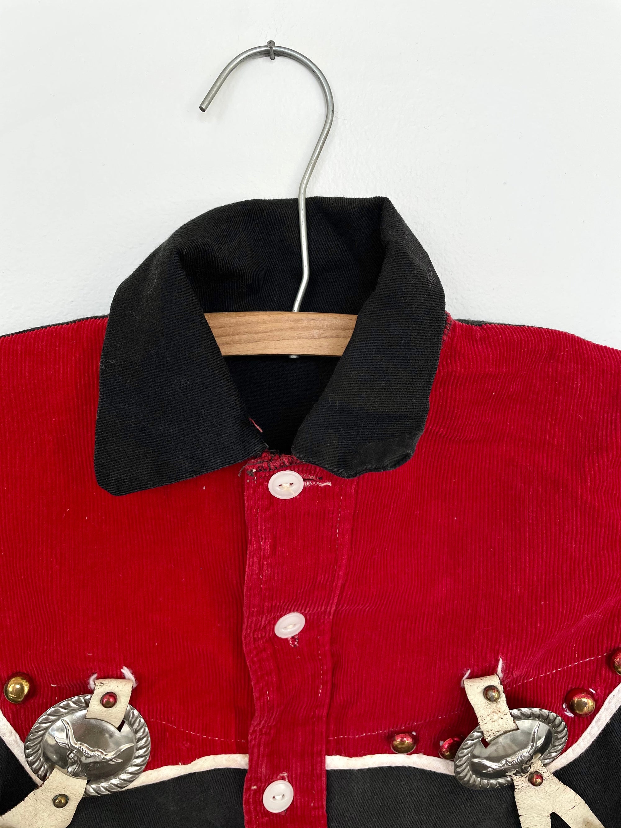Vintage Black & Red Western Button Up