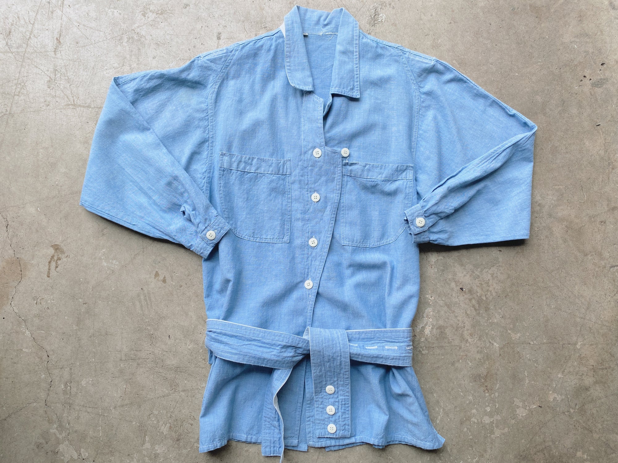 Chambray Tie Waist Tunic