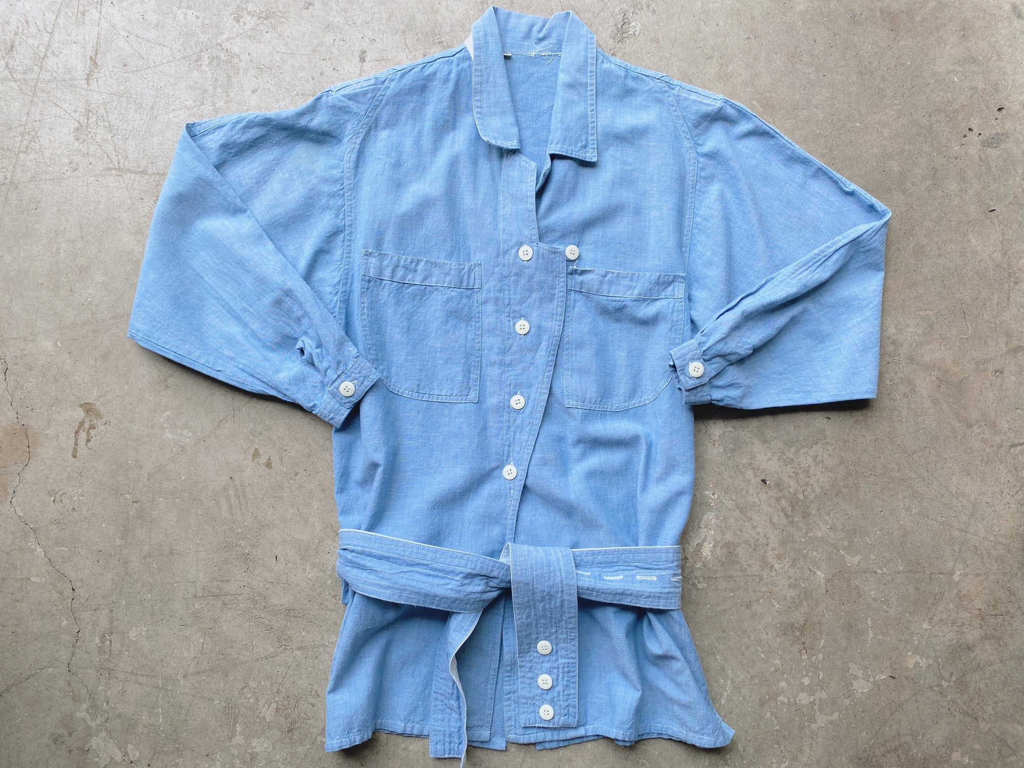 Chambray Tie Waist Tunic