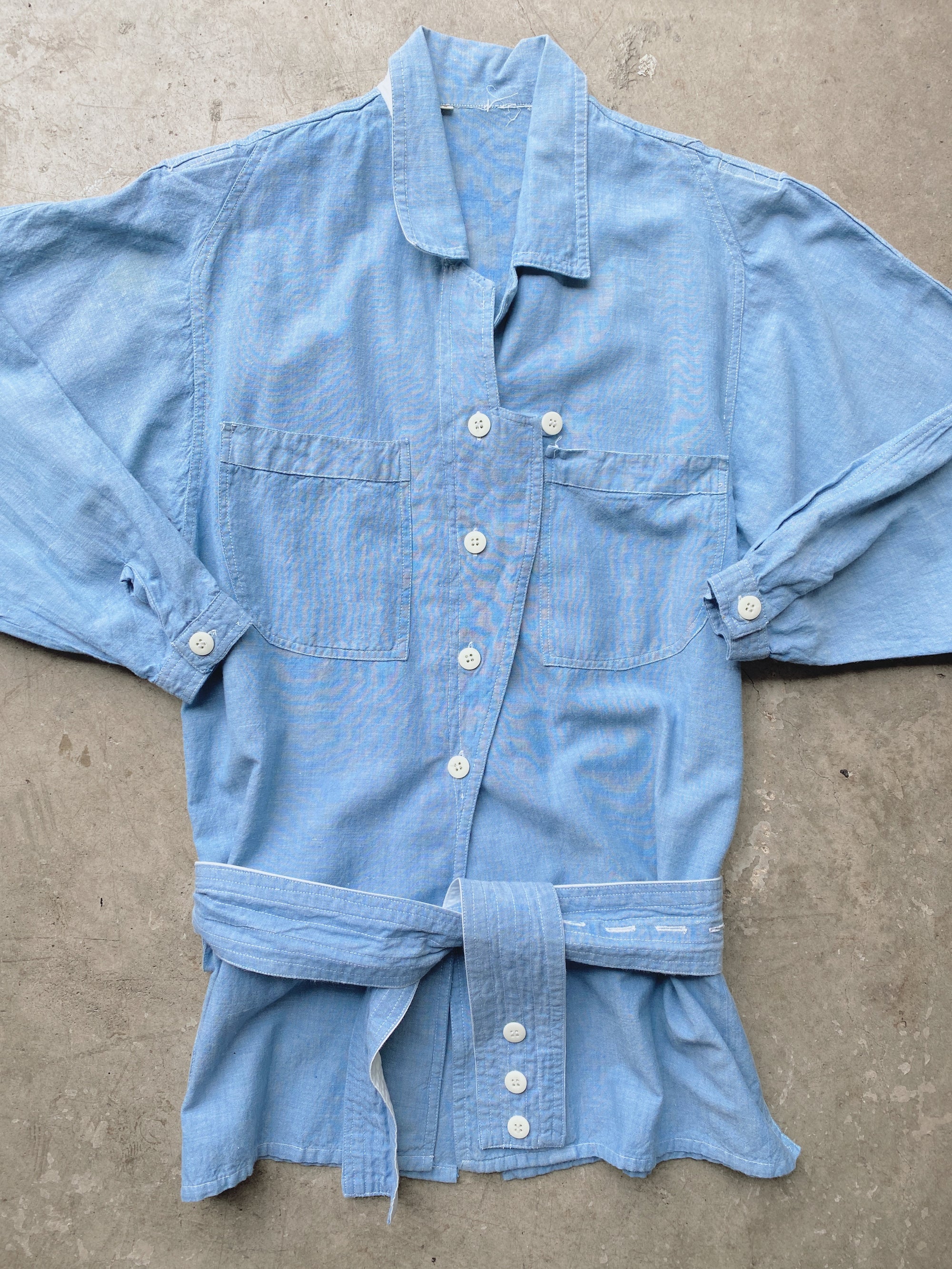 Chambray Tie Waist Tunic