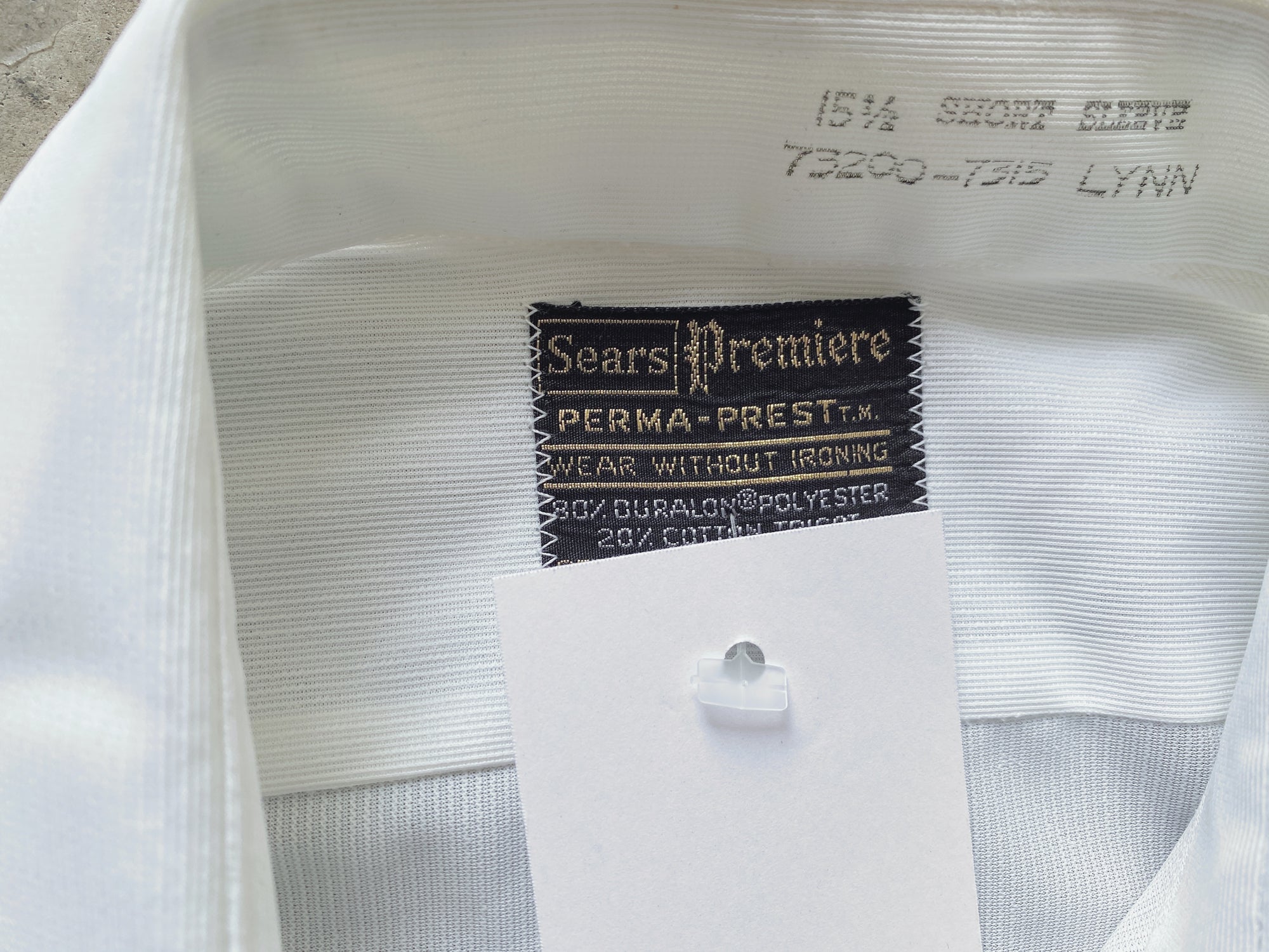 1970s White Sears Short Sleeve Button Down