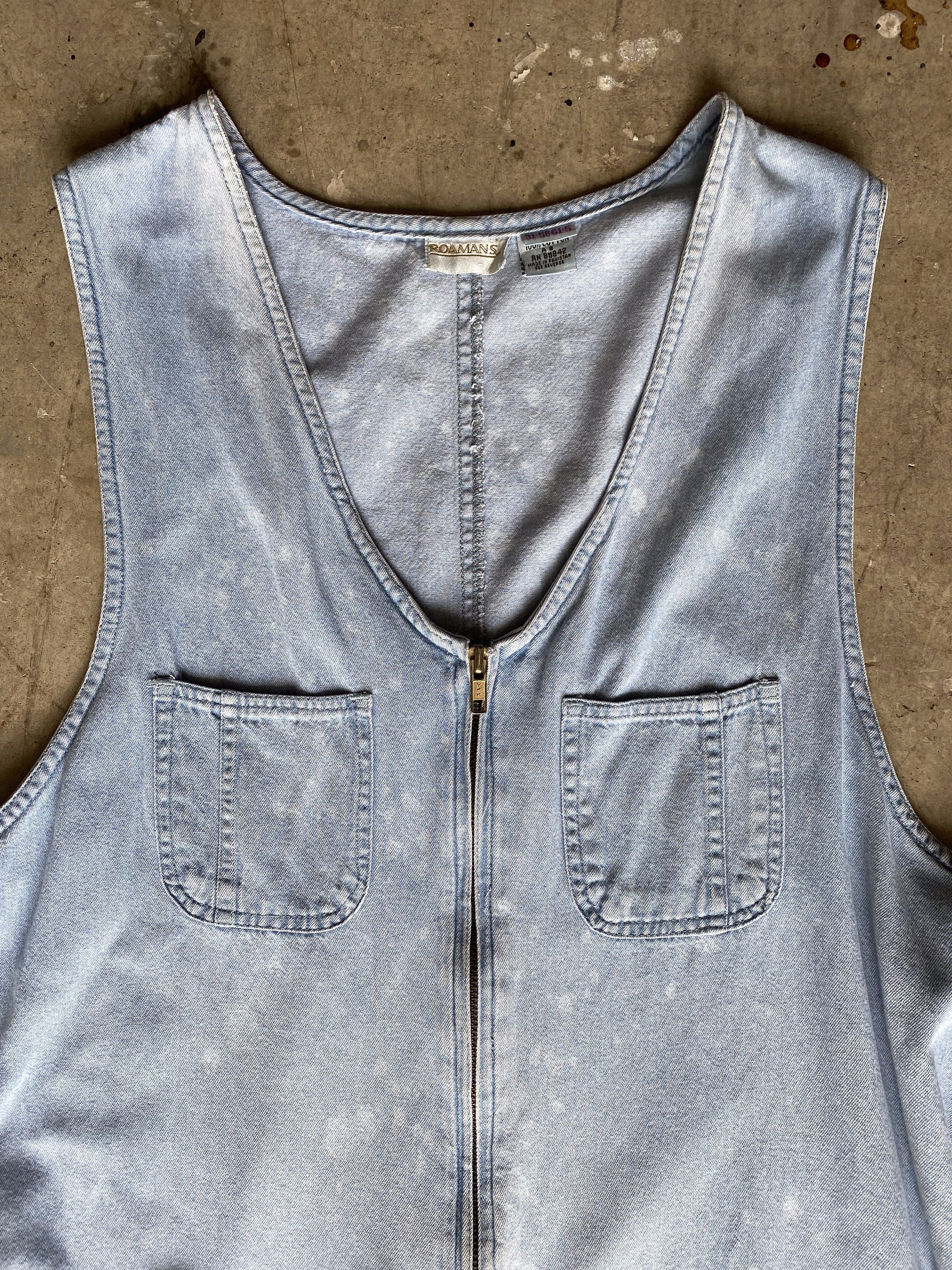Bleached Denim Romper