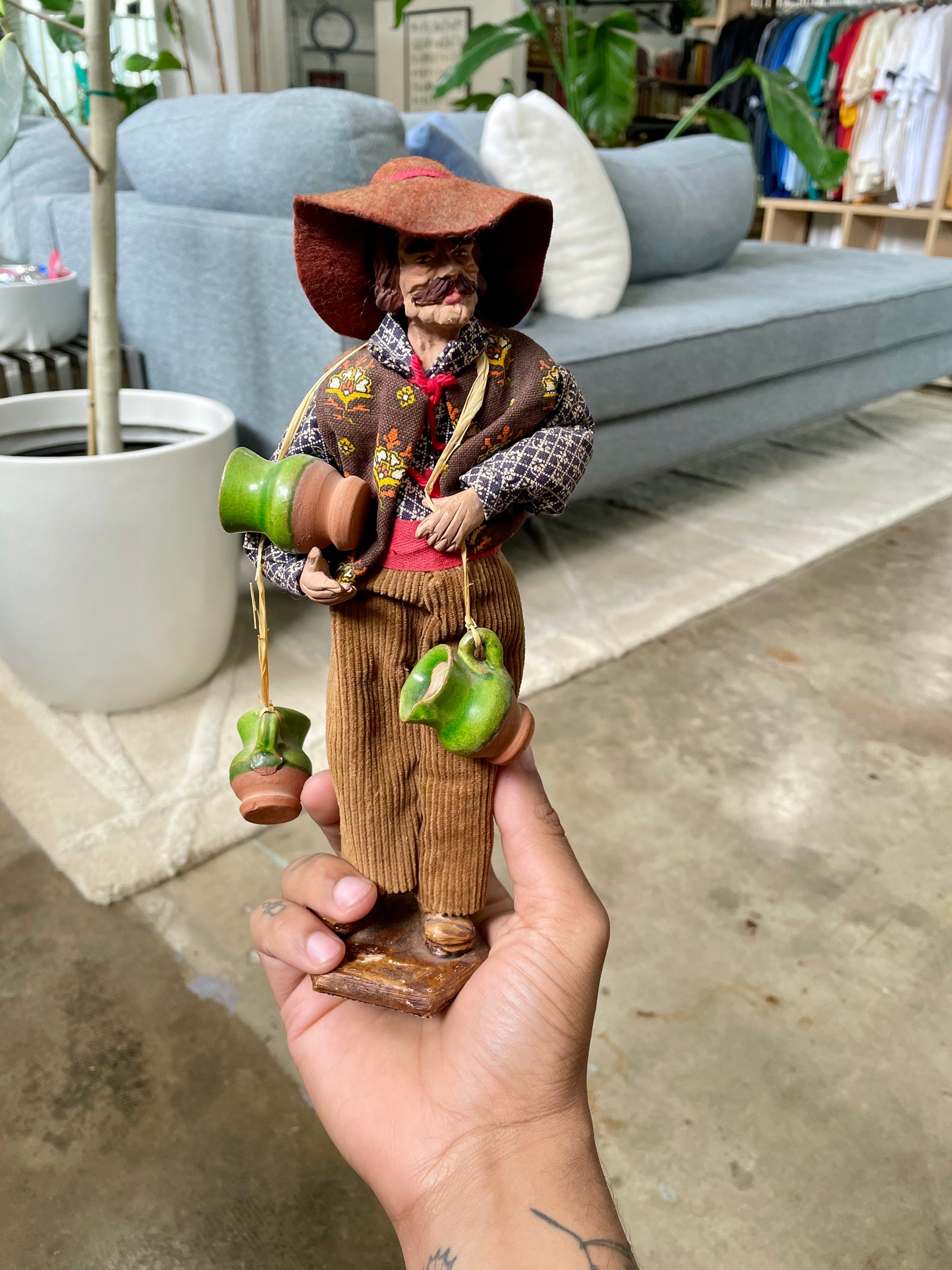 Vintage Village Water Man Doll