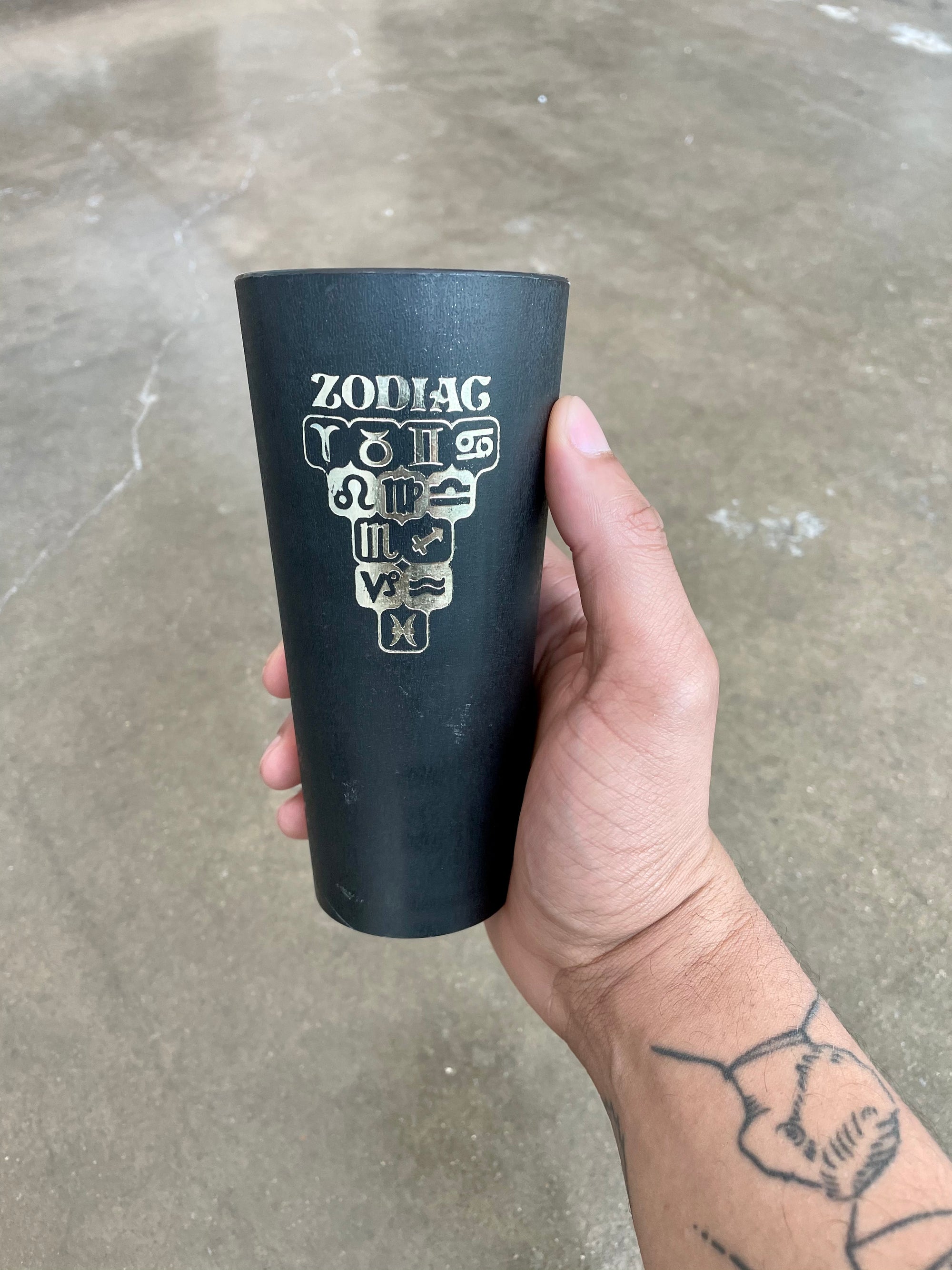 Black Cup with Zodiac Signs